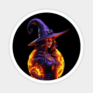 Halloween Witch and Hat Magnet